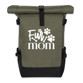 Maman de fourrure - Sac à dos roll top - olive/noir - Devant