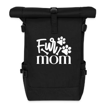 Fur Mom - Roll Top Backpack - black - Front