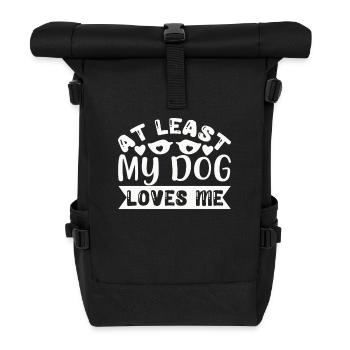 Ask me about the dogs - Roll Top Backpack - black - Front