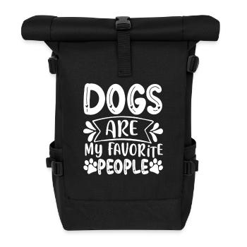 Les chiens sont mes personnes préférées - Sac à dos roll top - noir - Devant