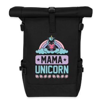 Mama Einhorn Licorne - Sac à dos roll top - noir - Devant