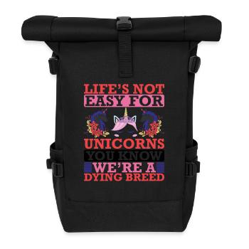 La vie n’est pas facile pour Unicorn Unicorn - Sac à dos roll top - noir - Devant
