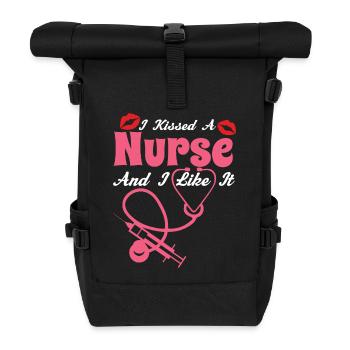 I kissed a nurse - Roll Top Backpack - black - Front