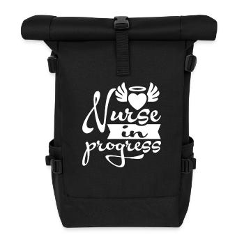Nurse in Progress - Roll Top Backpack - black - Front