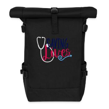 Nurse Saving Lives - Roll Top Backpack - black - Front