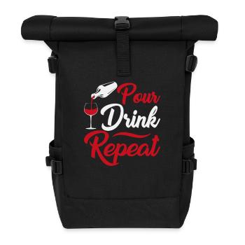 Pour drink repeat - Roll Top Backpack - black - Front