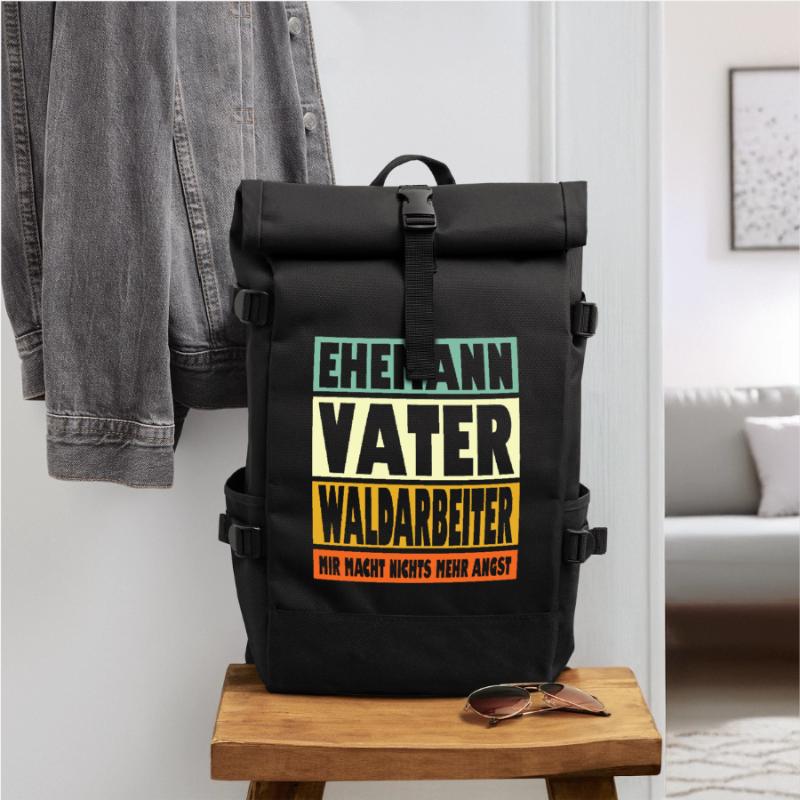 Waldarbeiter Vater Ehemann Held Rolltop Rucksack
