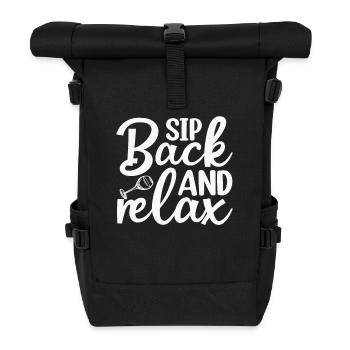 Sirotez et détendez-vous - Sac à dos roll top - noir - Devant