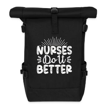 Nurses do it better - Roll Top Backpack - black - Front