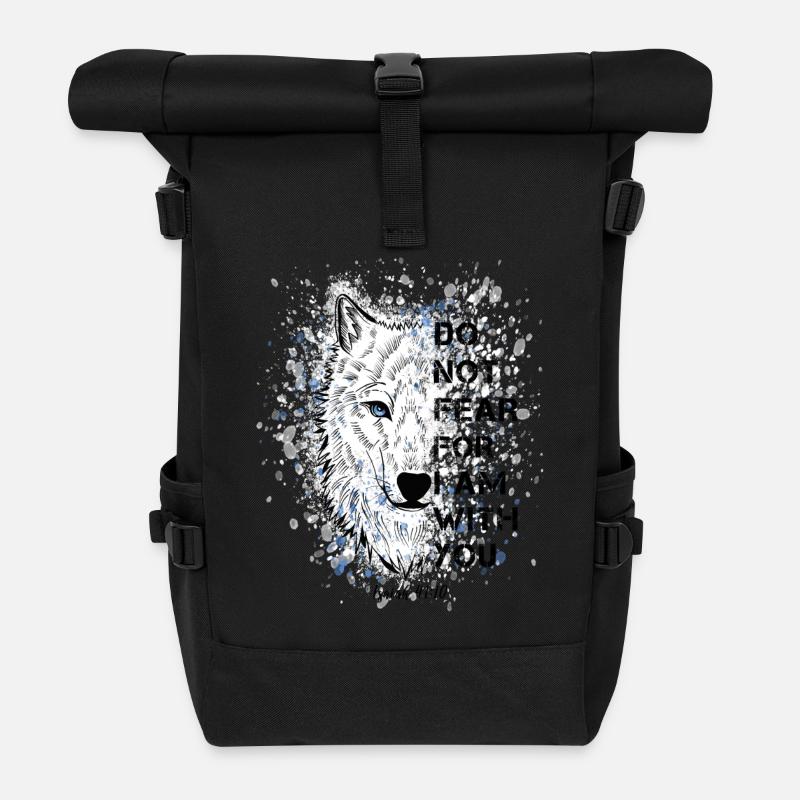 Religiöses Zitat Bibelvers - Rolltop Rucksack - Schwarz