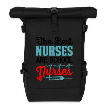 The best sisters are school nurses - Roll Top Backpack - black - Front