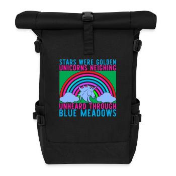 LES ÉTOILES SONT LA LICORNE DORÉE LICORNE - Sac à dos roll top - noir - Devant