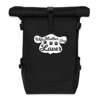 Ehefrau Mutter Hundeliebhaberin - Rolltop Rucksack - Schwarz - Vorne