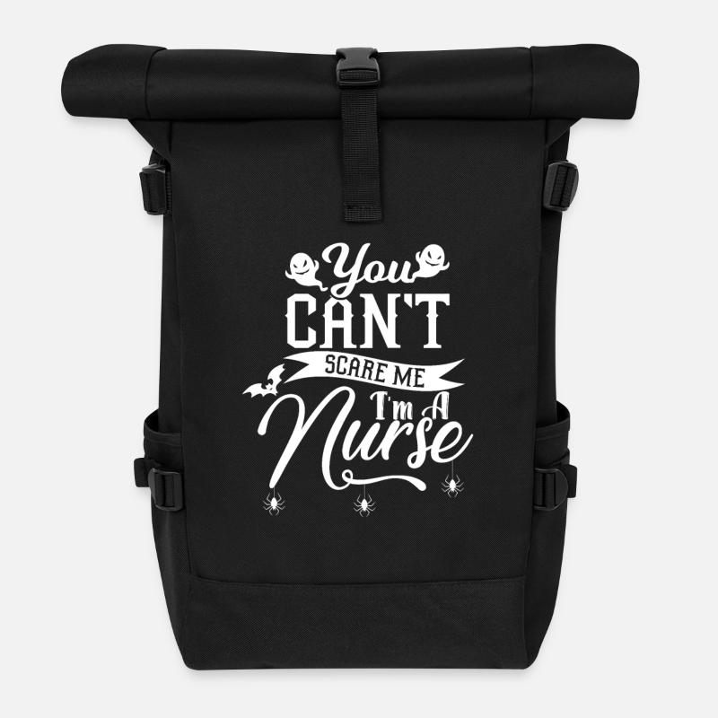 Vous ne pouvez pas effrayer une infirmière - Sac à dos roll top - noir