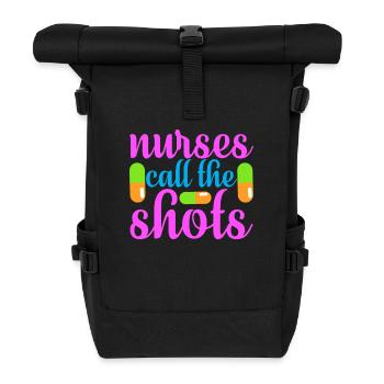 Nurse Hospital Emergency - Roll Top Backpack - black - Front