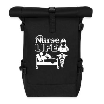 Nurse Life - Roll Top Backpack - black - Front