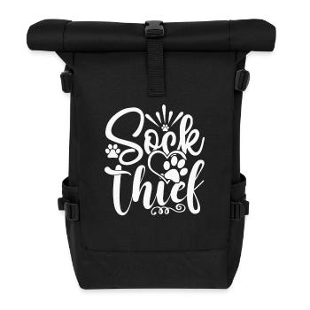 Voleur de chaussettes - Sac à dos roll top - noir - Devant