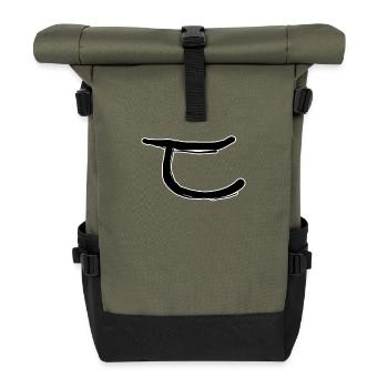Lettre Coréenne D T - Sac à dos roll top - olive/noir - Devant