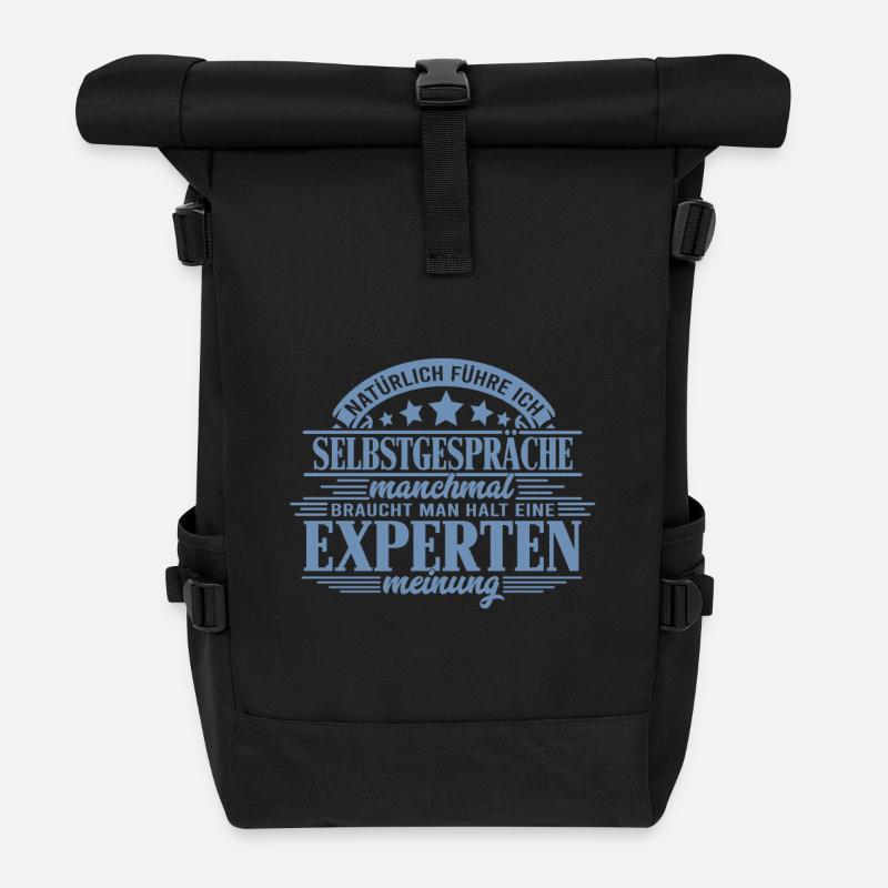 Natürlich führe ich Selbstgespräche - - Rolltop Rucksack - Schwarz