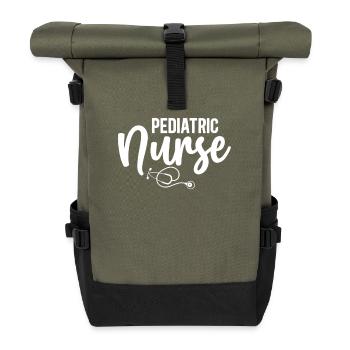 Kinderkrankenschwester - Rolltop Rucksack - Olive/Schwarz - Vorne