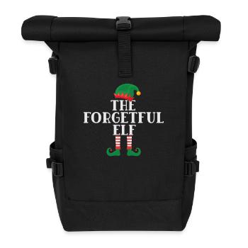 The forgetful elf Norwegian pattern - Roll Top Backpack - black - Front