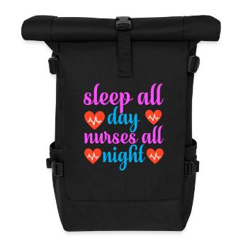 Krankenschwester Krankenhaus Not - Rolltop Rucksack - Schwarz - Vorne