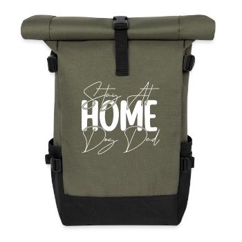 Zuhause bleibender Hundepapa - Rolltop Rucksack - Olive/Schwarz - Vorne