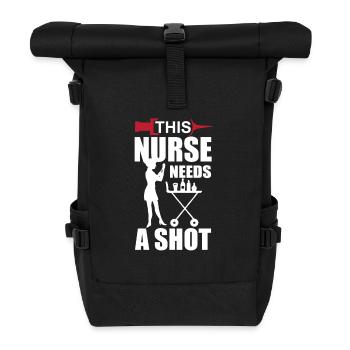 Diese Krankenschwester braucht einen Shoot - Rolltop Rucksack - Schwarz - Vorne