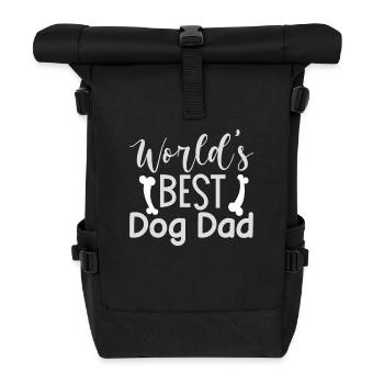 The best dog dad in the world - Roll Top Backpack - black - Front