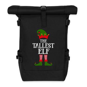 The largest elf Norwegian pattern - Roll Top Backpack - black - Front