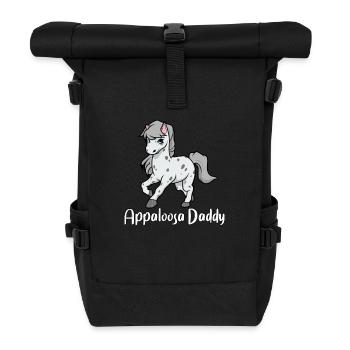 Horse lovers - Appaloosa Daddy - Roll Top Backpack - black - Front