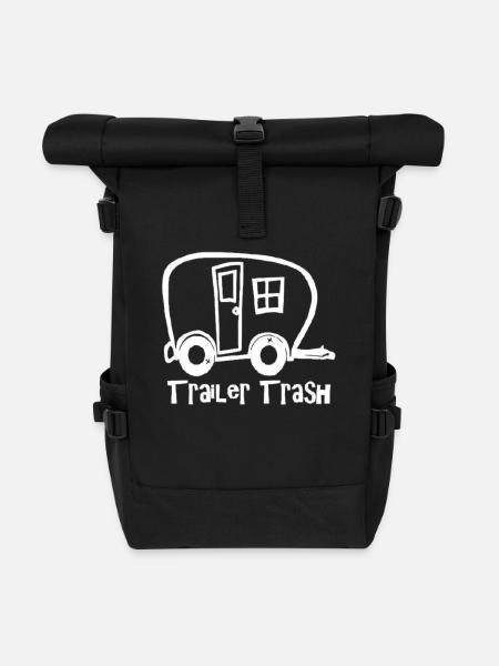 Wohnwagen Abschaum Wandern - Rolltop Rucksack - Schwarz
