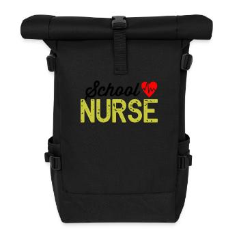 Schulkrankenschwester - Rolltop Rucksack - Schwarz - Vorne