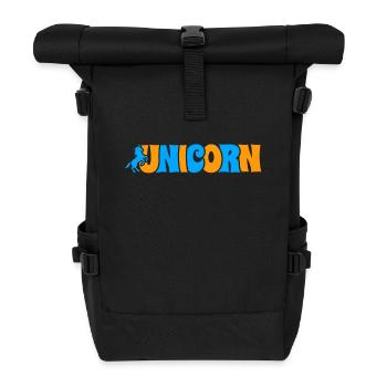 Einhorn Unicorn - Roll Top Backpack - black - Front