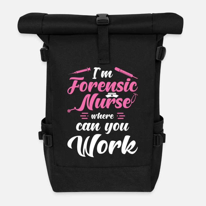 Forensische Krankenschwester - Rolltop Rucksack - Schwarz