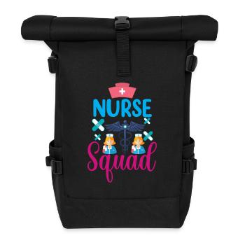 Krankenschwester Krankenhaus Not - Rolltop Rucksack - Schwarz - Vorne