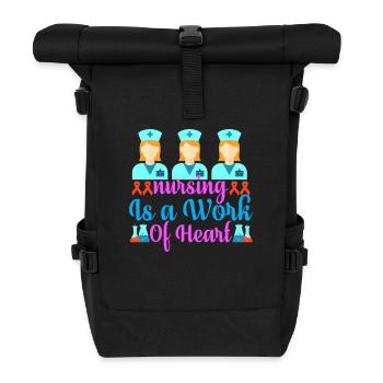 INFIRMIÈRE Les soins infirmiers sont un travail de cœur - Sac à dos roll top - noir - Devant