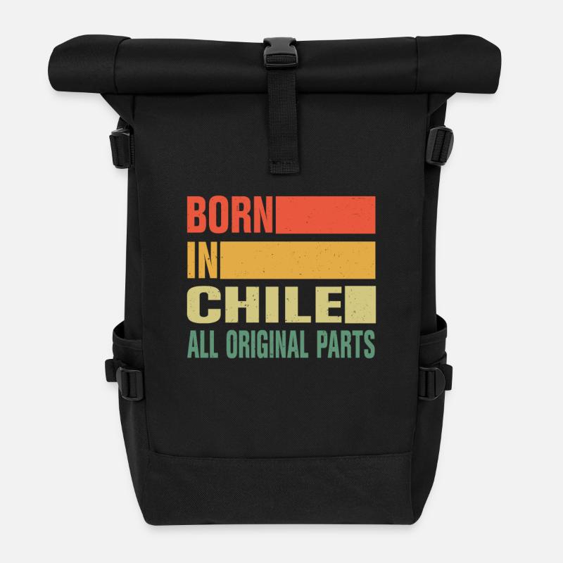 Geboren In Chile - Rolltop Rucksack - Schwarz