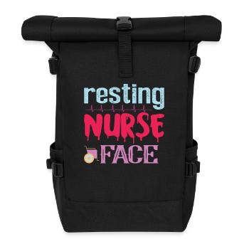 KRANKENSCHWESTER Resting nurse face - Rolltop Rucksack - Schwarz - Vorne