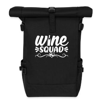 Wein-Truppe - Rolltop Rucksack - Schwarz - Vorne