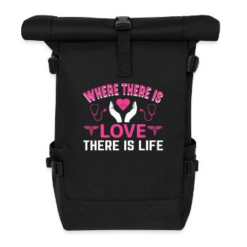 Là où il y a de l’amour, il y a une sœur - Sac à dos roll top - noir - Devant