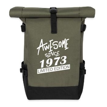 1973 - Roll Top Backpack - olive/black - Front