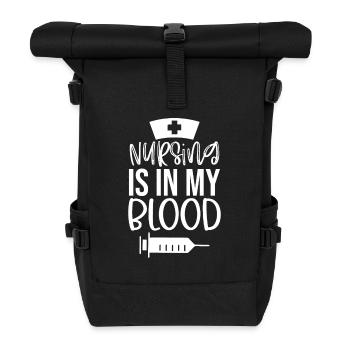 Krankenschwester ist in meinem Blut - Rolltop Rucksack - Schwarz - Vorne