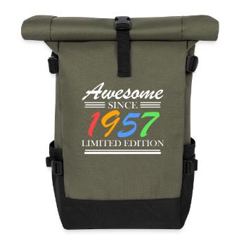 1957 - Jahrgang 1957 - Rolltop Rucksack - Olive/Schwarz - Vorne