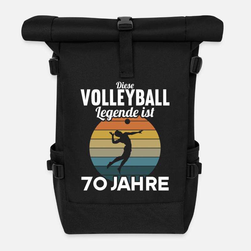 Diese Volleyball Legende 70 Jahre 70 Geburtstag - Rolltop Rucksack - Schwarz