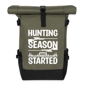 La saison de chasse a commencé - Sac à dos roll top - olive/noir - Devant