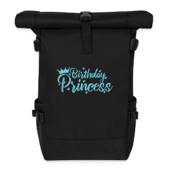 Birthday Princess Party Girl - Roll Top Backpack - black - Front