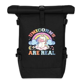 Les licornes licornes sont réelles - Sac à dos roll top - noir - Devant