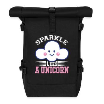 Glitter like a unicorn Unicorn - Roll Top Backpack - black - Front