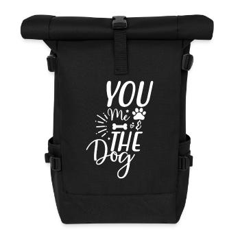 you me and the dog - Roll Top Backpack - black - Front